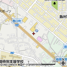 愛知県豊橋市西口町土橋周辺の地図