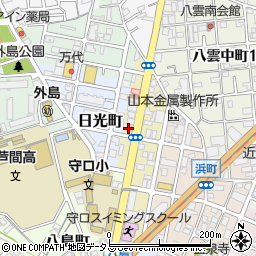 大阪府守口市京阪北本通周辺の地図