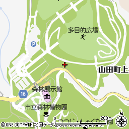 兵庫県神戸市北区山田町上谷上長尾周辺の地図