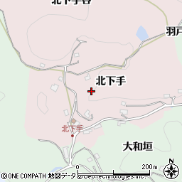 京都府木津川市加茂町北下手周辺の地図