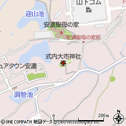 式内大市神社周辺の地図