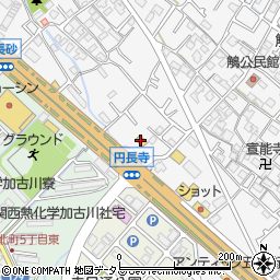 ローソン加古川野口町長砂店周辺の地図