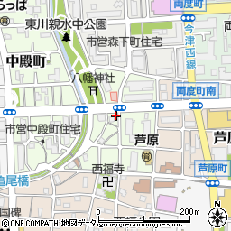 兵庫県西宮市神明町周辺の地図