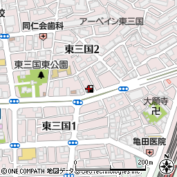 ＥＮＥＯＳ東三国ＳＳ周辺の地図