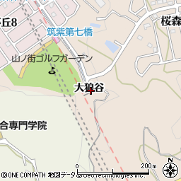 兵庫県神戸市北区山田町下谷上大狼谷周辺の地図