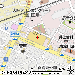 アスビー　東淀川店周辺の地図