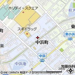 愛知県豊橋市中浜町周辺の地図