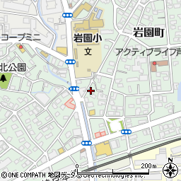 兵庫県芦屋市岩園町9-5周辺の地図