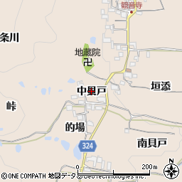 京都府木津川市加茂町観音寺（中貝戸）周辺の地図
