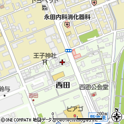 静岡県袋井市西田56周辺の地図