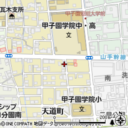 兵庫県西宮市天道町25-15周辺の地図