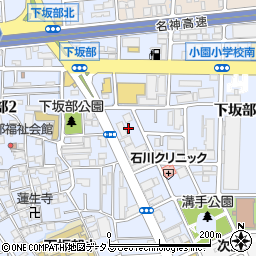 兵庫県尼崎市下坂部周辺の地図
