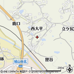 京都府木津川市鹿背山西大平30周辺の地図