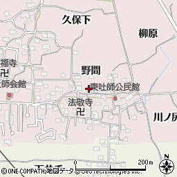 京都府木津川市吐師野間周辺の地図