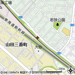 愛知県豊橋市山田町竜ケ池周辺の地図