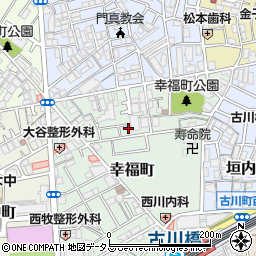 大阪府門真市幸福町周辺の地図