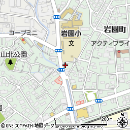 兵庫県芦屋市岩園町23-3周辺の地図