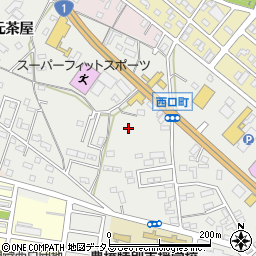 愛知県豊橋市西口町西ノ口周辺の地図