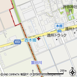 静岡県袋井市木原632周辺の地図