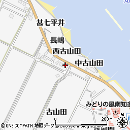 愛知県知多郡南知多町豊丘古山田周辺の地図
