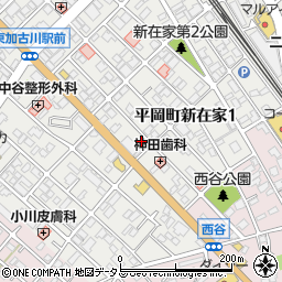 兵庫県加古川市平岡町新在家1丁目257-16周辺の地図