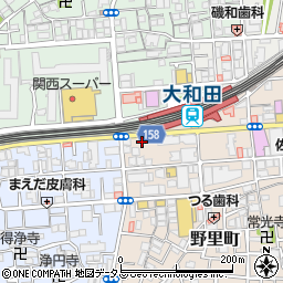 キョウテク京阪大和田駅前パーキング周辺の地図
