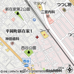 兵庫県加古川市平岡町西谷78周辺の地図