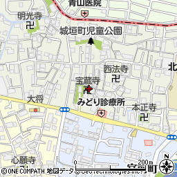 宝蔵寺周辺の地図