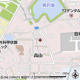 愛知県豊橋市飯村町高山276-17周辺の地図
