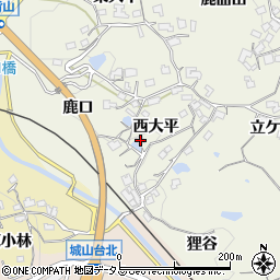 京都府木津川市鹿背山西大平41周辺の地図