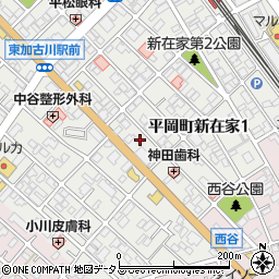 兵庫県加古川市平岡町新在家1丁目257周辺の地図