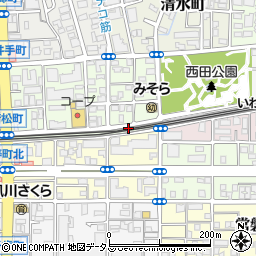 まるとみクリーニング夙川店周辺の地図