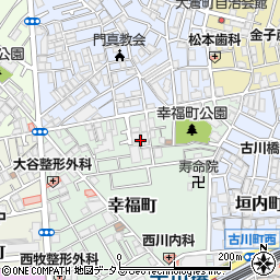 大阪府門真市幸福町25周辺の地図