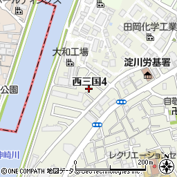 大阪府大阪市淀川区西三国4丁目周辺の地図