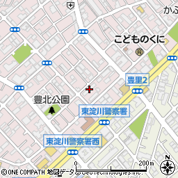 豊里コーポＡ棟周辺の地図