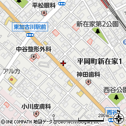 兵庫県加古川市平岡町新在家1丁目257-13周辺の地図