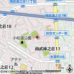 尼崎市立南武庫之荘総合センター分館周辺の地図