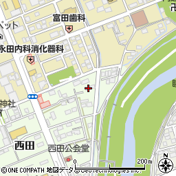 静岡県袋井市西田347周辺の地図