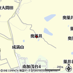 京都府木津川市加茂町里奥薬井周辺の地図