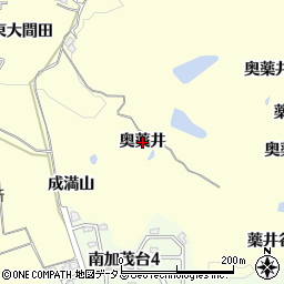 京都府木津川市加茂町里（奥薬井）周辺の地図