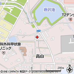 愛知県豊橋市飯村町高山129周辺の地図