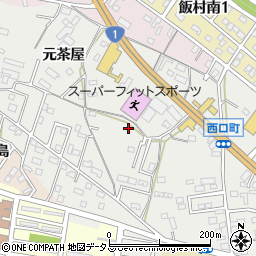 愛知県豊橋市西口町周辺の地図