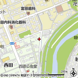 静岡県袋井市西田345周辺の地図