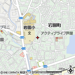 兵庫県芦屋市岩園町9-11周辺の地図