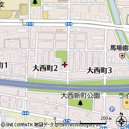 兵庫県尼崎市大西町2丁目10周辺の地図