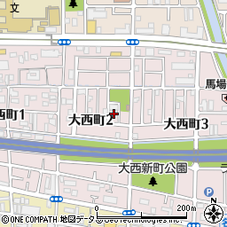 兵庫県尼崎市大西町2丁目9周辺の地図