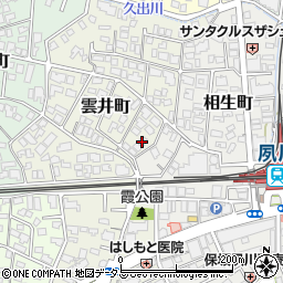 兵庫県西宮市雲井町5-21周辺の地図