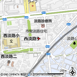 大阪市営淡路住宅５周辺の地図