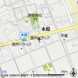 静岡県袋井市木原612周辺の地図