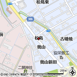 愛知県豊橋市牟呂町（松島）周辺の地図